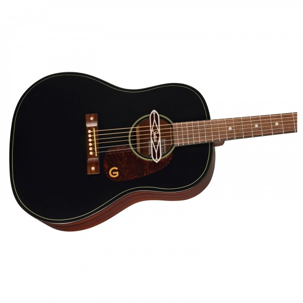 Gretsch Deltoluxe Dreadnought Electro Acoustic, Black Top - Body, Horizontal