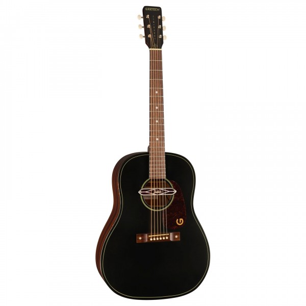 Gretsch Deltoluxe Dreadnought Electro Acoustic, Black Top - Upright