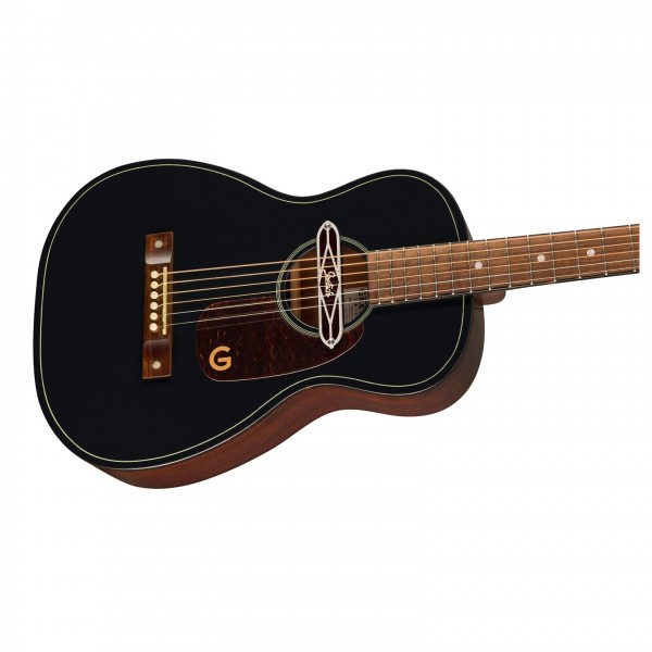 Gretsch Deltoluxe Parlour Electro Acoustic, Black Top - Body, Horizontal