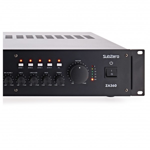 SubZero 360W Multi Zone 100V Line Mixer Amplifier