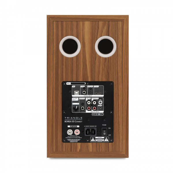 Triangle Borea BR03 Connect Active Speaker, Oak - Rear view