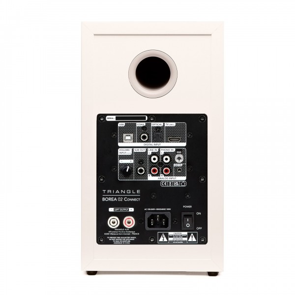 Triangle Borea BR02 Connect Active Speakers (Pair), Cream Back View