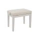 Adjustable Piano Stool by Gear4music, White