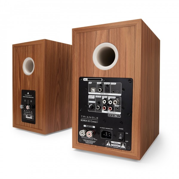 Triangle Borea BR02 Connect Active Speakers (Pair), Oak Back View