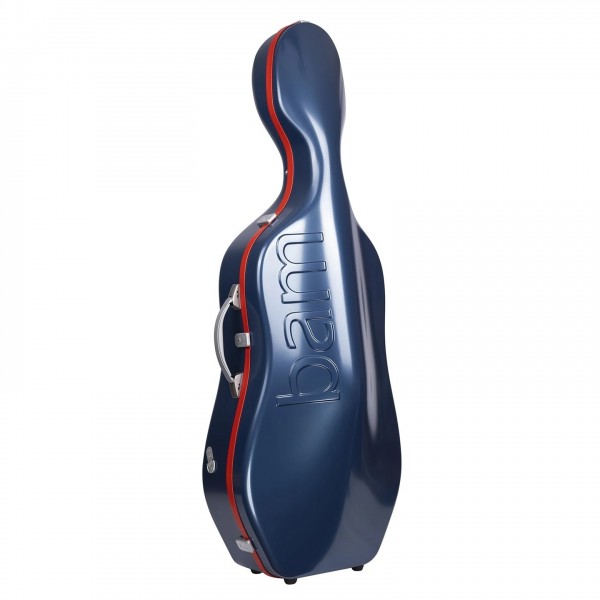 BAM Graffiti Hightech Slim Cello Case, Blue & Red - Angled