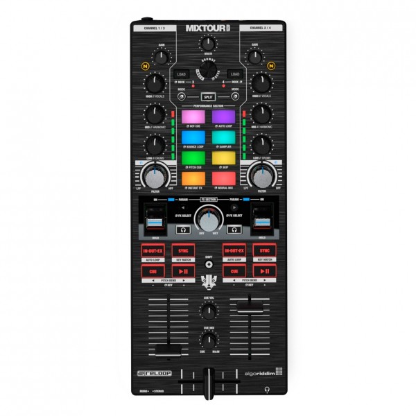 Reloop Mixtour Pro All-in-One DJ Controller for Algoriddim DJay Pro - Top