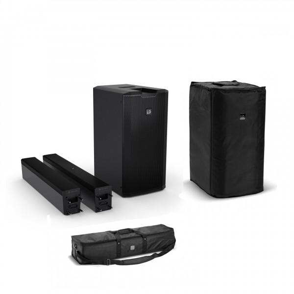 LD Systems MAUI 11 G3 MIX Column PA System with Cover and Bag - Full Bundle