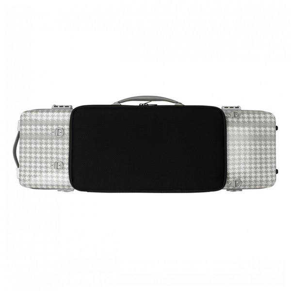 BAM Cabourg Hightech Oblong Violin Case, Silver, Limited Edition- Back