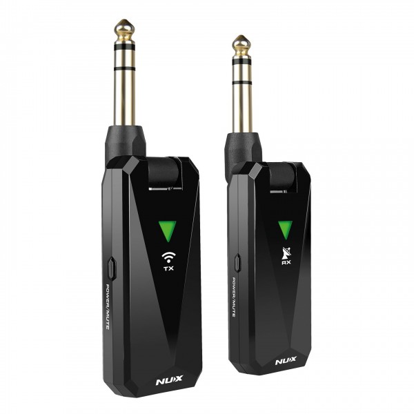 NUX B-5RC Rechargeable Wireless Guitar Bug Set 2.4GHz - Pair, Angled