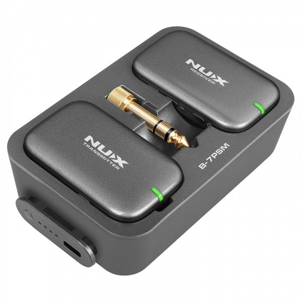 NUX B-7PSM Personal Monitoring System 5.8GHz - Charger, Angled