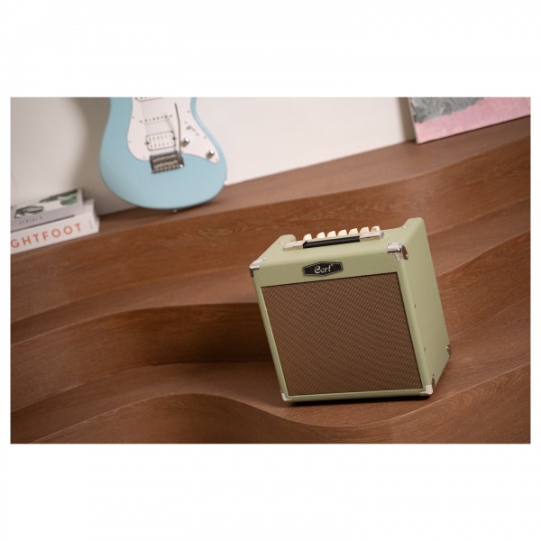 Cort CM15R 15w Practice Amp, Pastel Green
