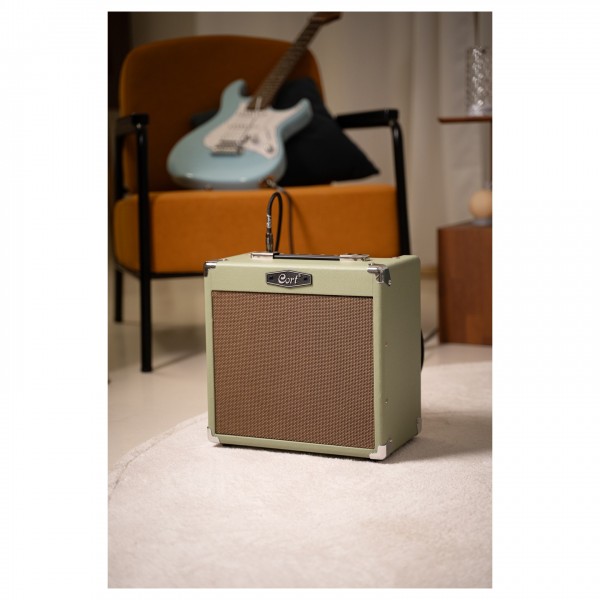 Cort CM15R 15w Practice Amp, Pastel Green