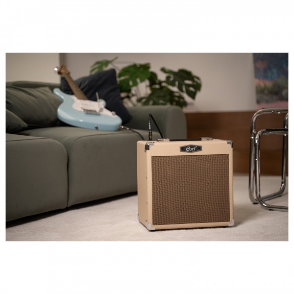 Cort CM15R 15w Practice Amp, White Sand