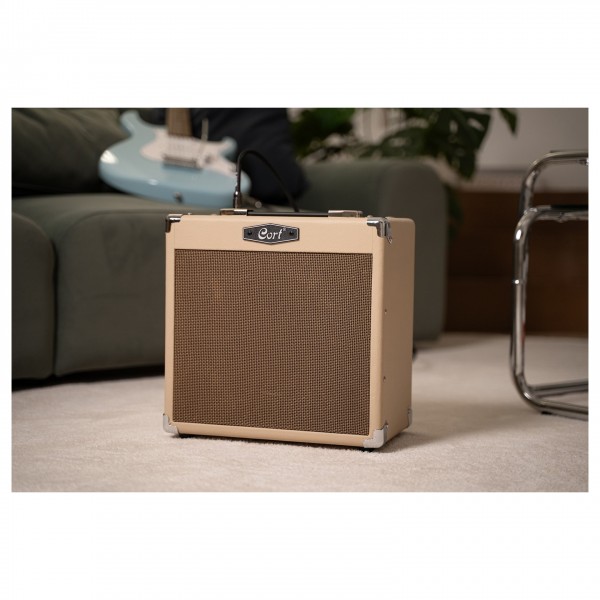 Cort CM15R 15w Practice Amp, White Sand