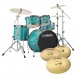 Yamaha Rydeen 20-tums Trumset med Cymbaler, Turquoise Glitter