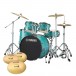 Yamaha Rydeen 22 tum trumset med cymbaler, Turquoise Glitter