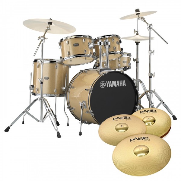 Yamaha Rydeen 20" Drum Kit w/Cymbals, Champagne Glitter