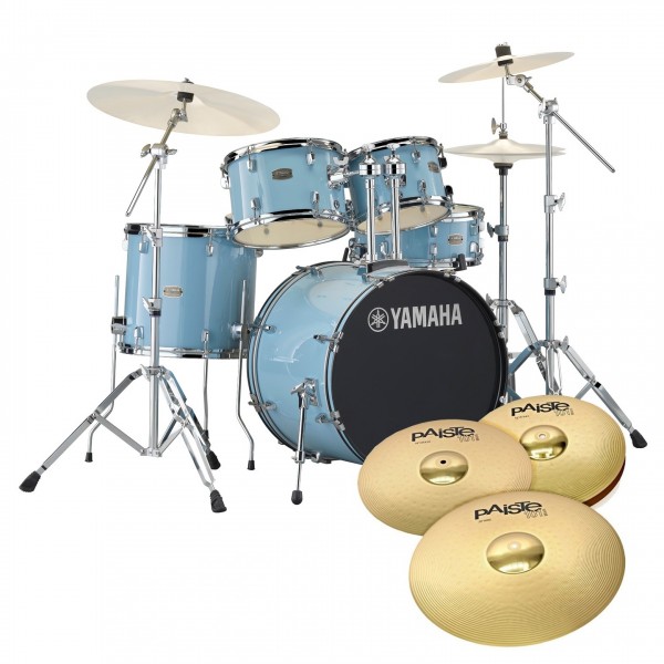 Yamaha Rydeen 20" Drum Kit w/Cymbals, Gloss Pale Blue