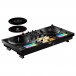 Hercules Inpulse T7 Special Edition with Premium Fader Module - Angled with Slipmats