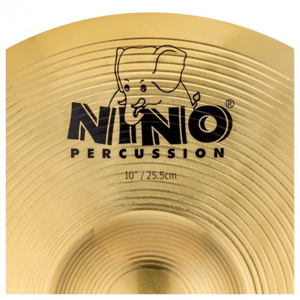 NINO Percussion 10" Cymbal Pair, MS63 Brass Alloy - Logo