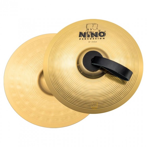 NINO Percussion 10" Cymbal Pair, MS63 Brass Alloy - Straps