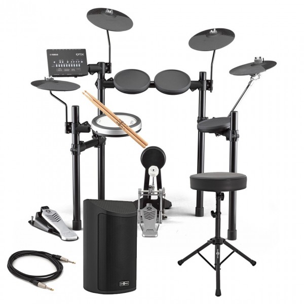 Yamaha DTX482K Electronic Drum Kit with Sticks, Stool + Amp
