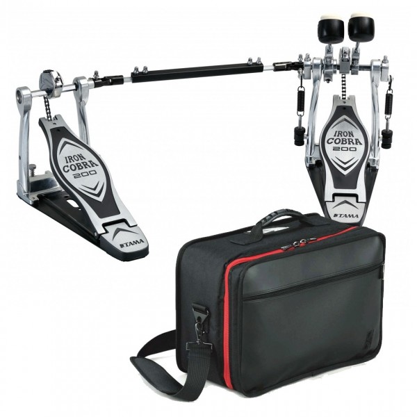 Tama Iron Cobra 200 Series Double Drum Pedal with PowerPad Case