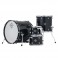 Dixon Cornerstone Hybrid 22'' 4pc Shell Pack, Piano Black Gloss