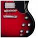Gibson SG Standard '61 Stop Bar, Cardinal Red Burst controls