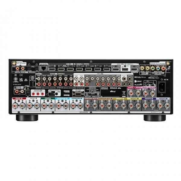 Denon AVC-X6800H 11.4 Channel 8K AV Amplifier, Black - rear