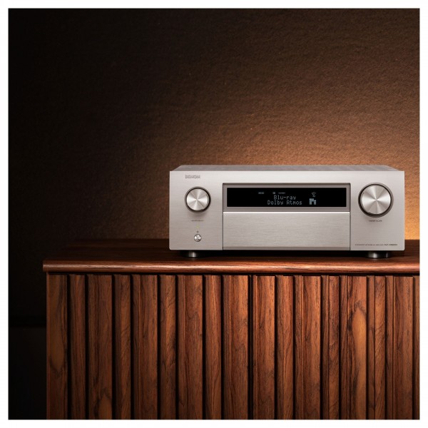Denon AVC-X6800H 11.4 Channel 8K AV Amplifier, Silver - lifestyle
