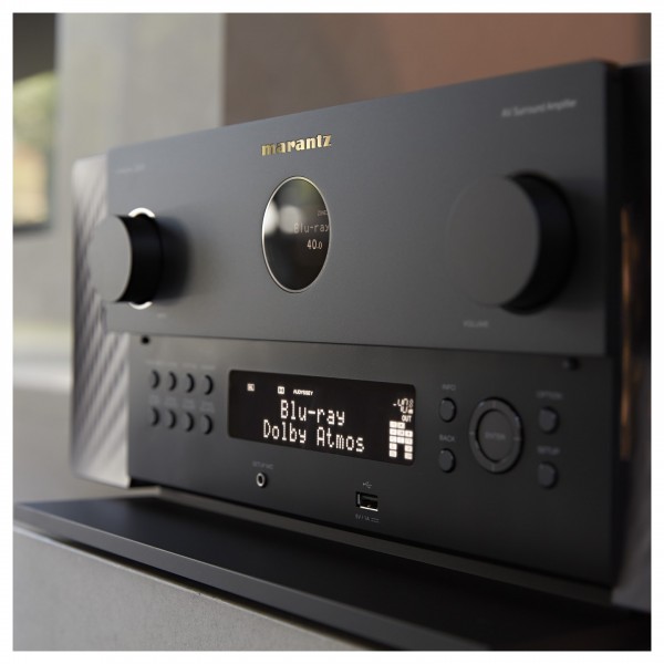 Marantz Cinema 30 AV Amplifier, Black - Lifestyle Front Panel Open