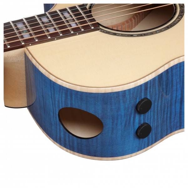 Ibanez AE390-NTA, Natural Top Aqua Blue Back and Sides at Gear4music