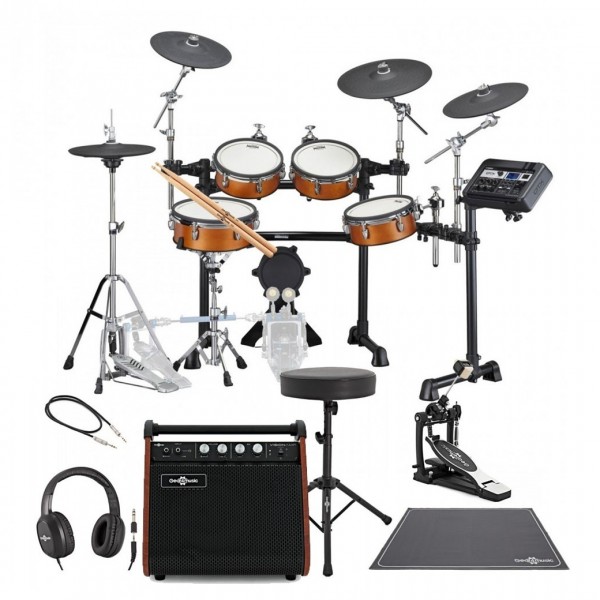 Yamaha DTX8K-X RW Electronic Drum Kit w/ Single Pedal Complete Bundle