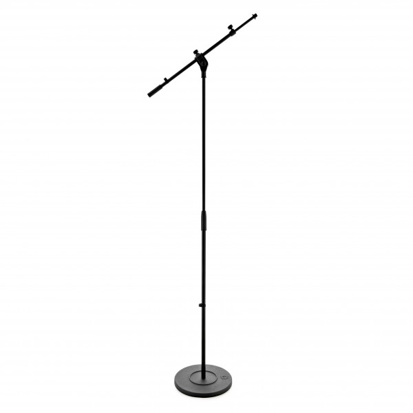 G4M Telescopic Boom Cast Base Microphone Stand at Gear4music