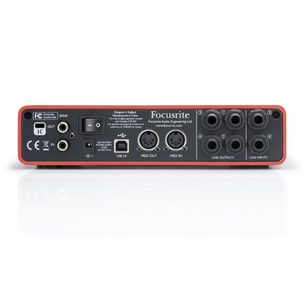 Focusrite Scarlett 6i6 USB 2.0 Audio Interface at Gear4music