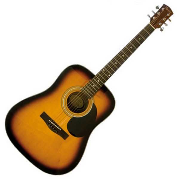 Squier by Fender SA-105 Acoustic Guitar, Sunburst