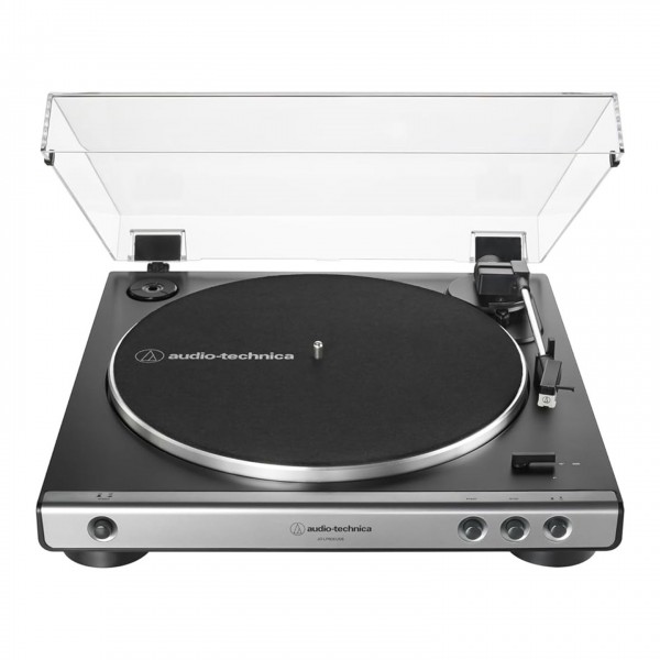 Audio Technica AT-LP60XUSB Fully Automatic Turntable, Gun Metal Front View