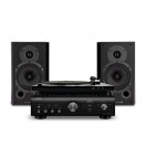 Denon DP-450 with PMA-600NE & Wharfedale 9.1 Hi-Fi Package, Black