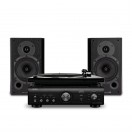 Denon DP-400 with PMA-600NE & Wharfedale 9.1 Hi-Fi Package, Black
