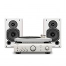 Denon DP-400 with PMA-600NE & Wharfedale 9.1 Hi-Fi Package, White