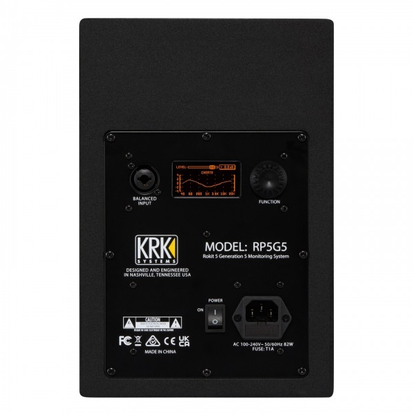 ROKIT RP5 Generation Five Studio Monitor, Single - Rear
