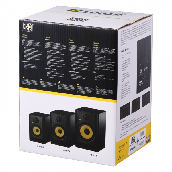 KRK ROKIT RP5 G4 White Noise ISO Set (actief 2-weg studiomonitor-paar incl. 2x 5 absorberende platen) wit