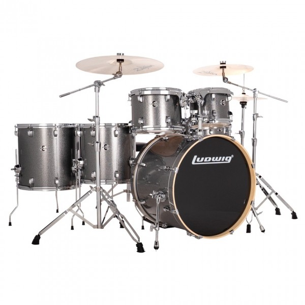 Ludwig Evolution 22'' 6pc Drum Kit, Platinum