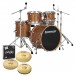 Ludwig Evolution 20'' 5pc Drum Kit w/Cymbals, Cherry