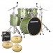 Ludwig Evolution Kit de batería de 20'' 5 piezas con platillos, Menta