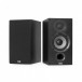 ELAC Debut B5.2 Bookshelf Speakers, Black Ash Front View