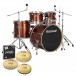 Ludwig Evolution 22'' 5pc Drum Kit w/Cymbals, Copper