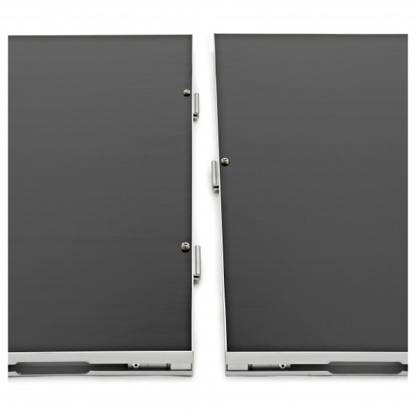 1m Portable Dance Floor Black 2 Panels