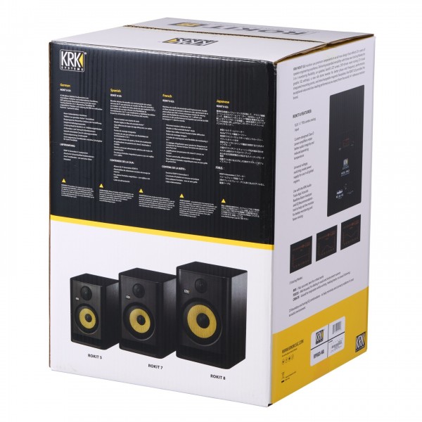 KRK ROKIT RP8 G5 Studio Monitors - Box Rear